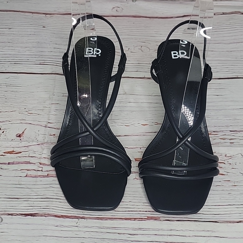 BP NORDSTROM Elegant Black Strappy Heels Size 10.5 NWOT - Picture 3 of 5